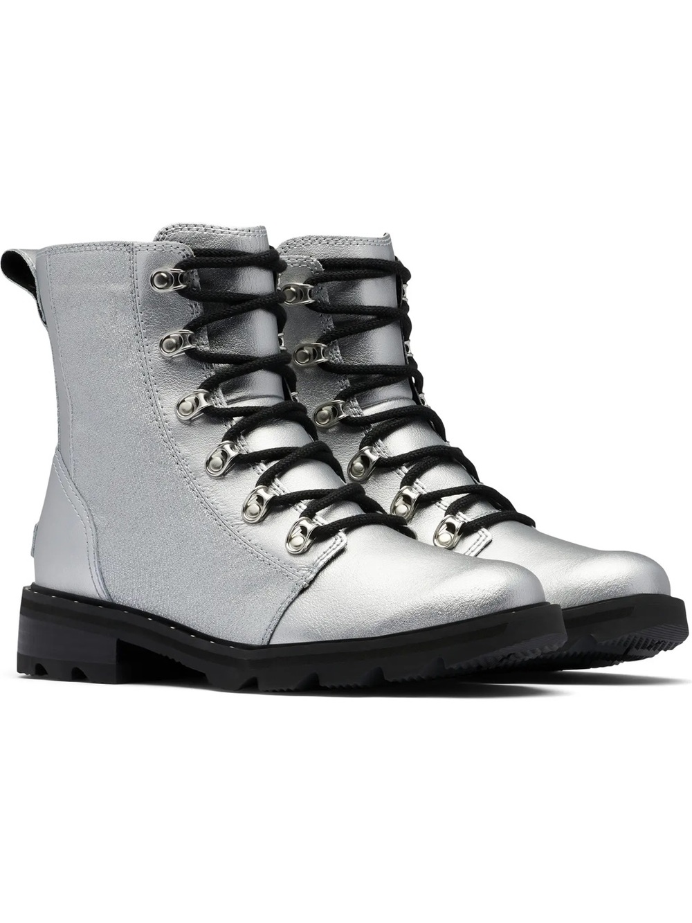 Women's Metallic Silver Lennox lace Boots